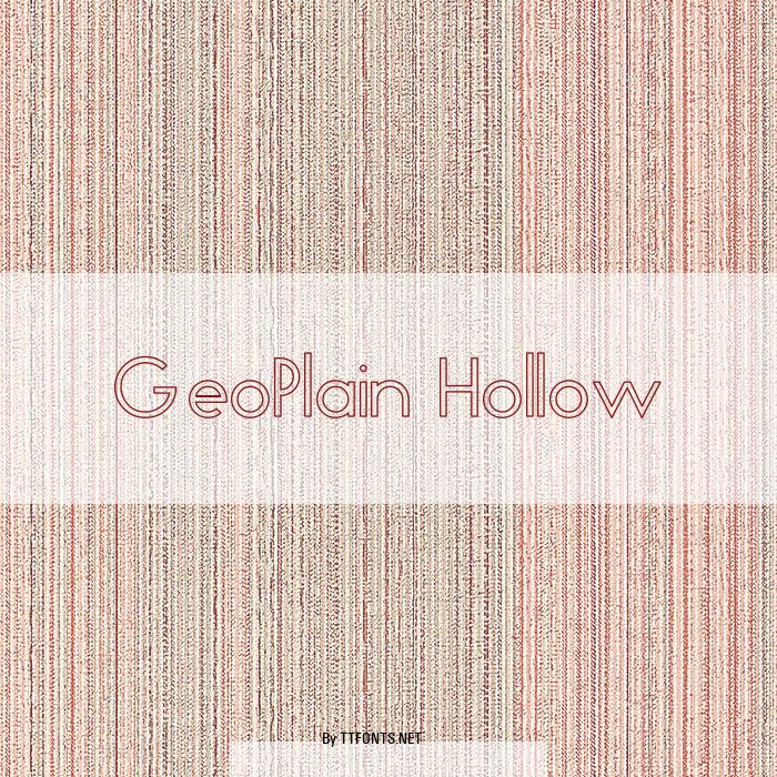 GeoPlain Hollow example